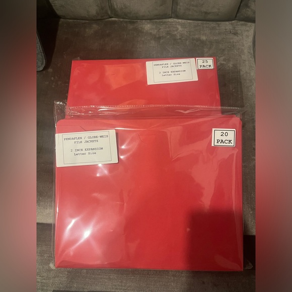 NEW - 45 PACK RED GLOBE-WEIS /PENDAFLEX - 2- INCH Expansion File Jackets/ Letter - Picture 8 of 8